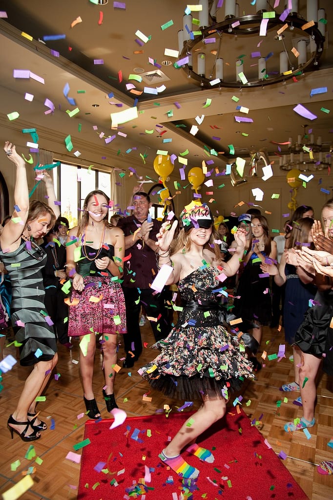 Wedding Party with Confetti