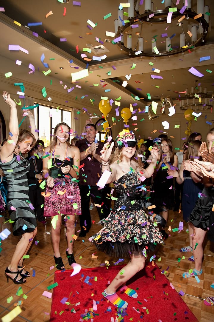 Wedding Party with Confetti