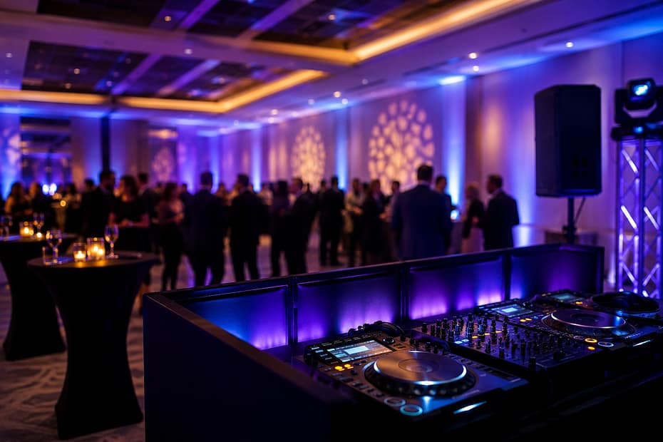 Professional mobile DJ setup for Cambridge Corporate DJ Hire